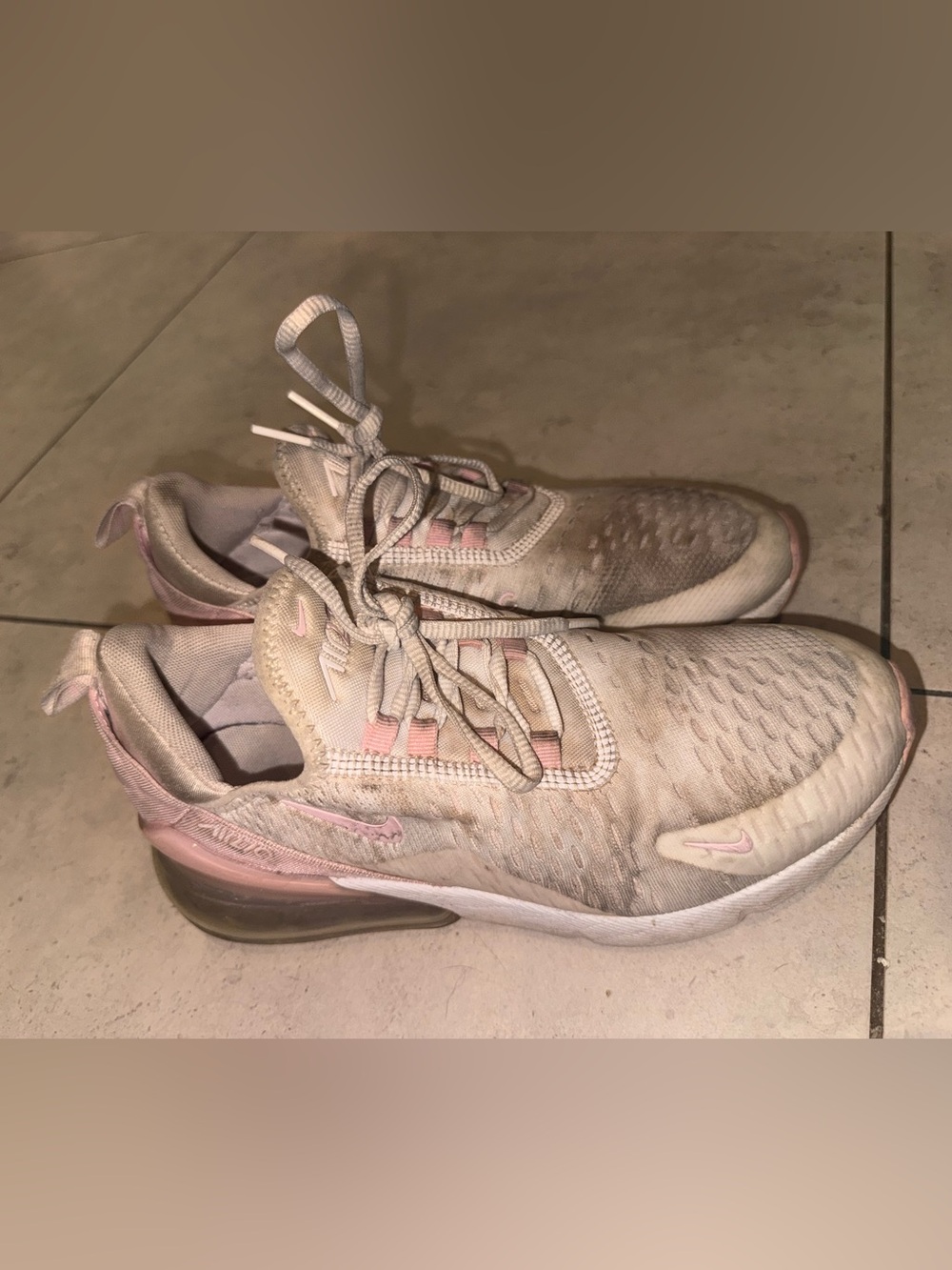 Nike Women's Athletic Sneakers in Light Pink and White